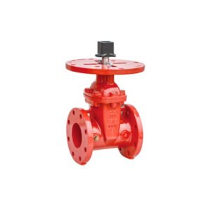 Flanged NRS gate valve with post flange and wrench nut