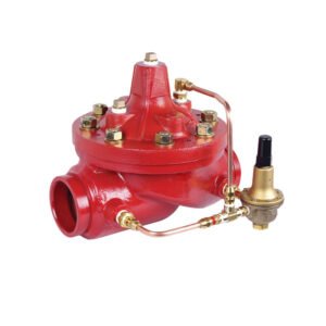 Grooved globe type pressure reducing valve
