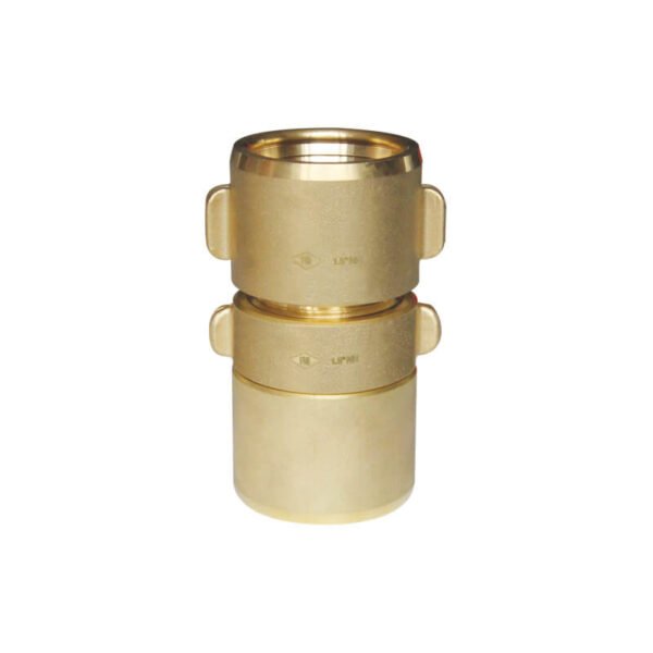 Brass fire hose coupling