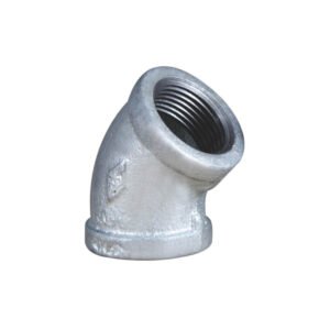 Malleable cast iron 45° elbow