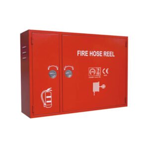 Horizontal two compartment fire cabinet